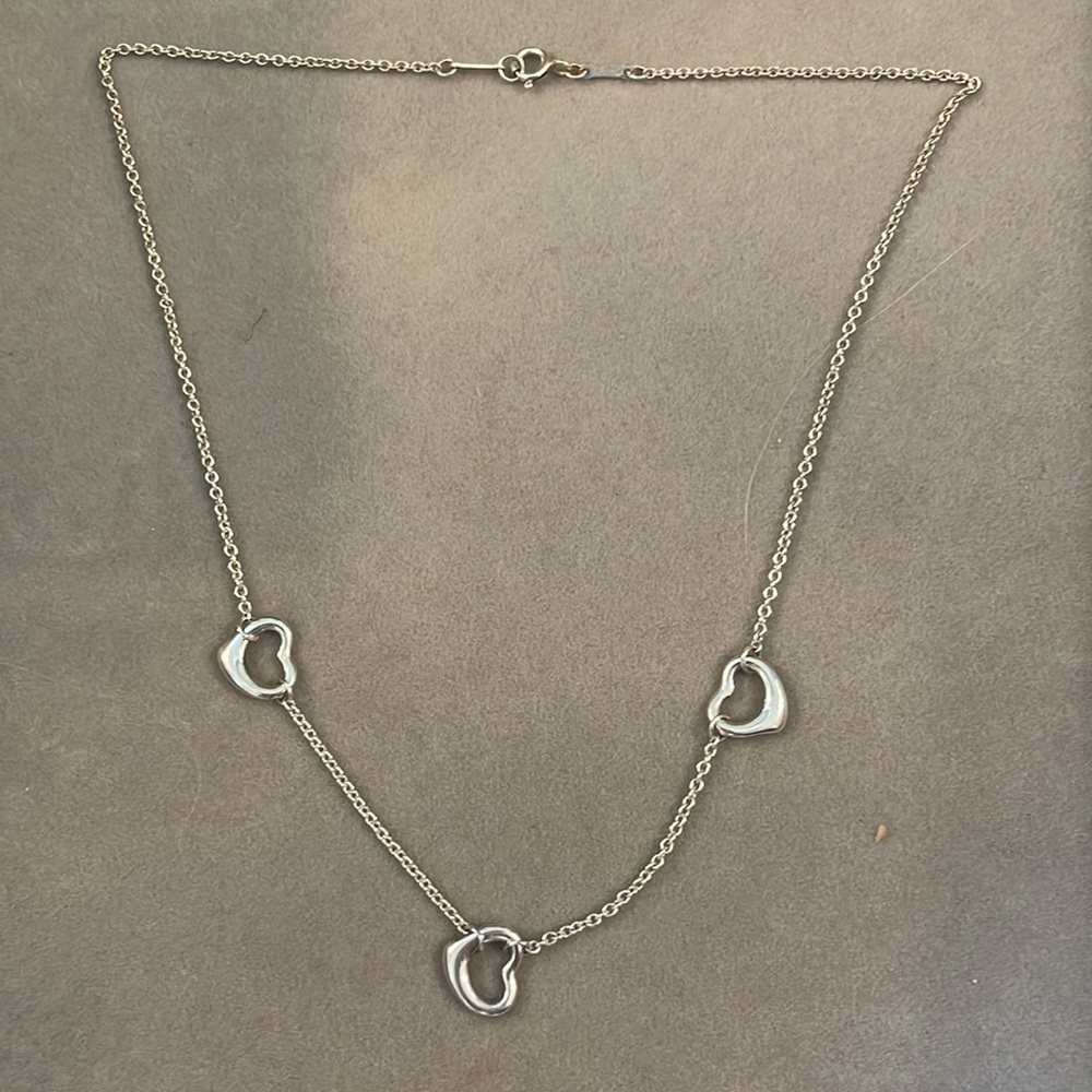 Tiffany’s Open Heart Necklace (3 11mm hearts)